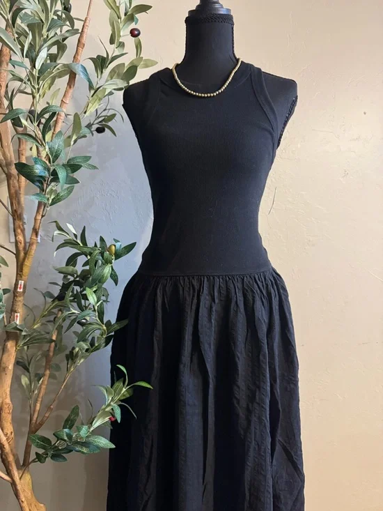 Aerie Black Midi Dress - Picture 5 of 9